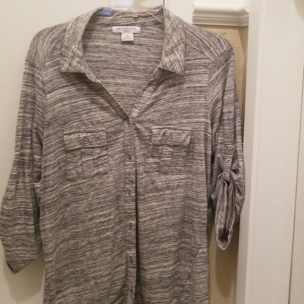 Grey Liz Clairborne top